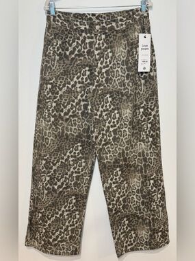 NEW Love Poem Women’s Wide Leg Leopard/Cheetah Print Jeans 100% Cotton